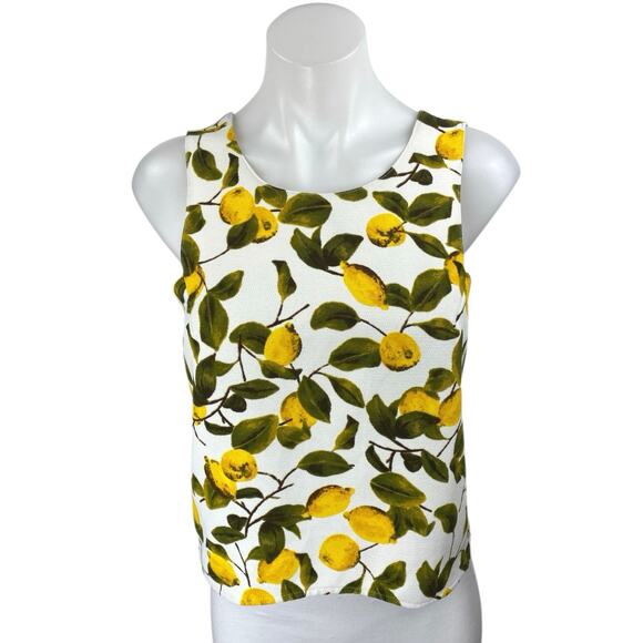Zara Multicolor Lemon Graphic Print Sleeveless Cami Camisole Tank Top Size XS - Picture 1 of 4
